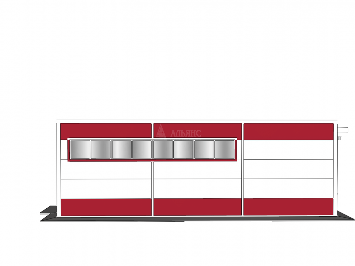 3D визуализация Магазин из сэндвич-панелей - фото 7